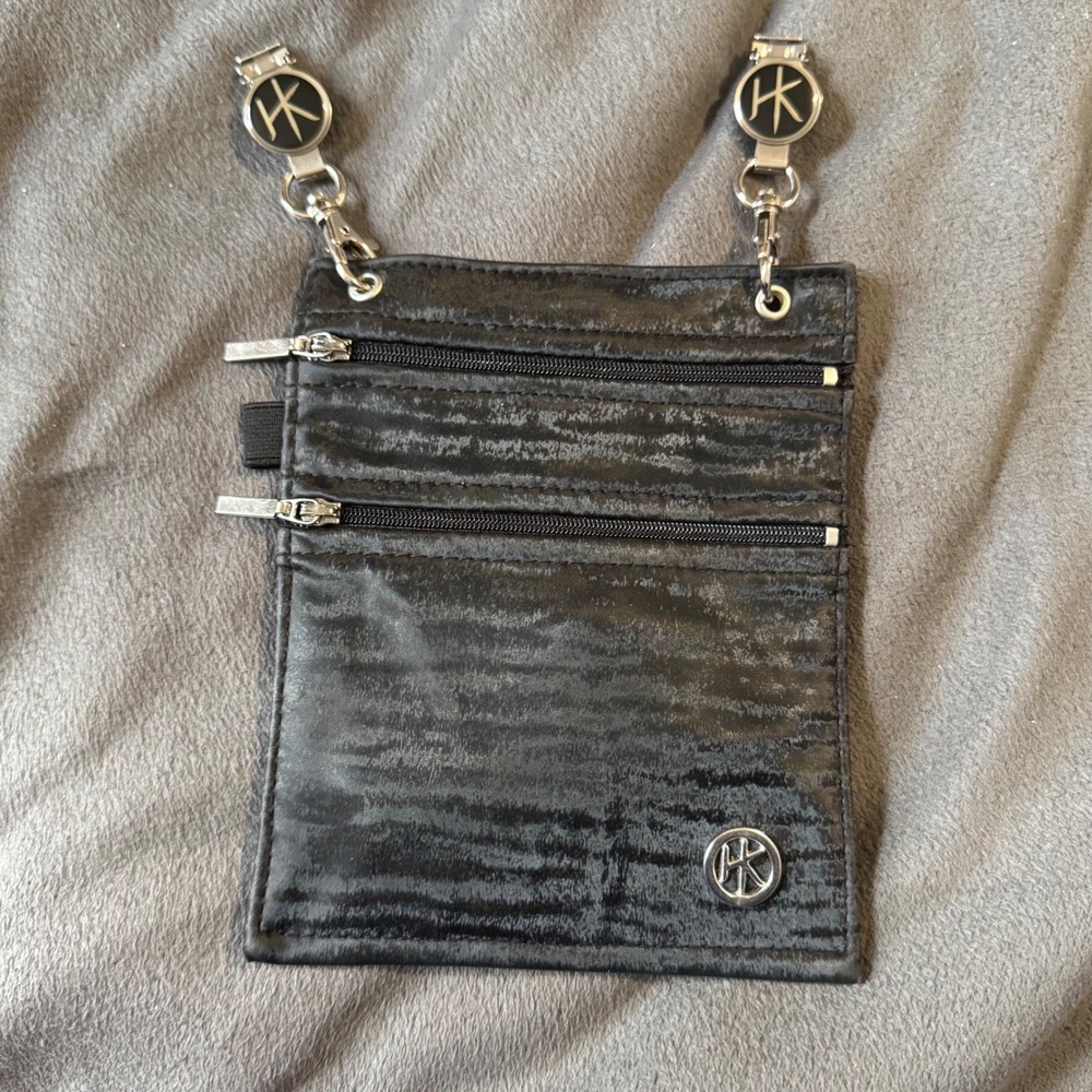 The Hip Klip Black Synthetic Travel‎ Pouch Phone Bag cross body small purse